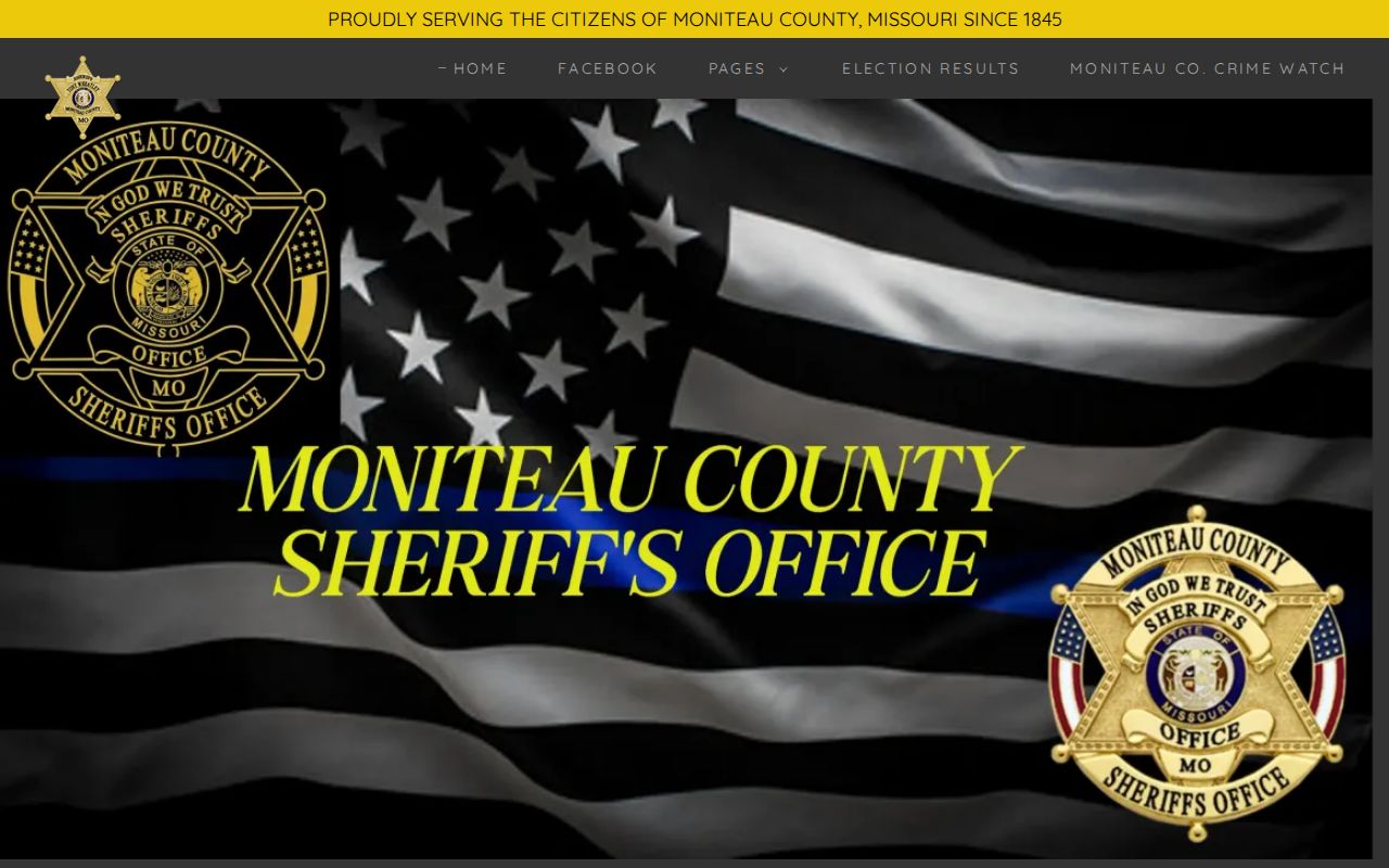 Moniteau County booking-record source on the sheriff website